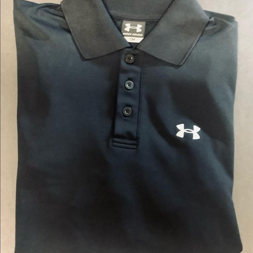 Under Armor Shirt- polo style - Black - Size Small - Picture 2 of 6
